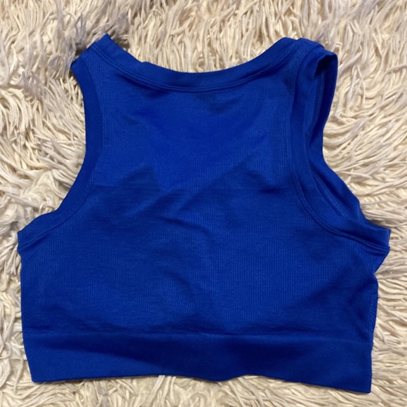 Women’s blue high neck sports bra size small - Picture 3 of 3